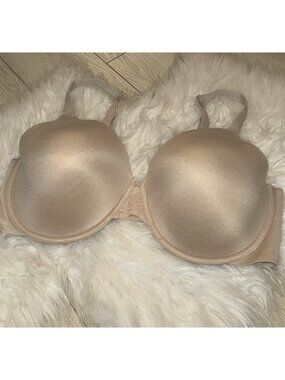 Bali 3468 Comfort Revolution Soft Touch T Shirt Lace Underwire Womens 40DD Beige